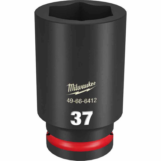 MILWAUKEE SHOCKWAVE 3 4inch Drive 37mm Deep 6 Point Impact Socket 49666412