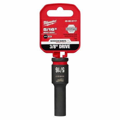 MILWAUKEE SHOCKWAVE 3 8 Drive 5 16 Deep 6 Point Impact Socket 49666117