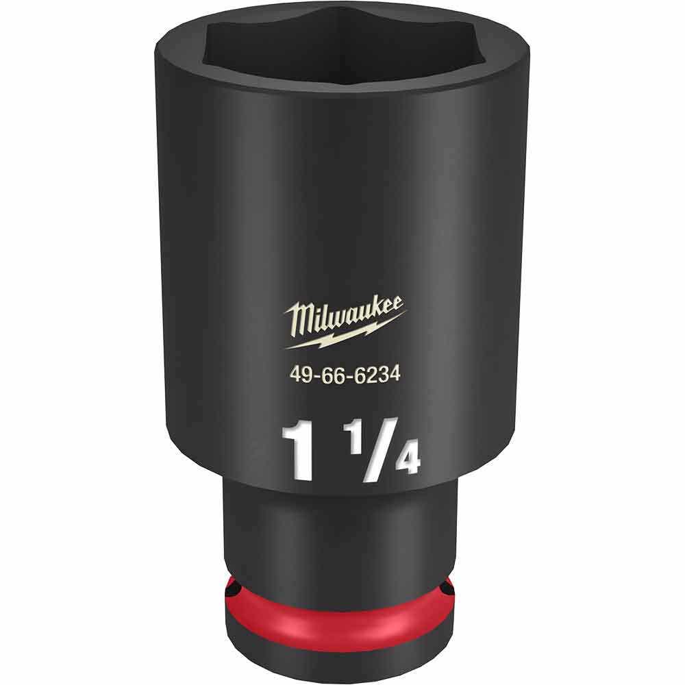 MILWAUKEE SHOCKWAVE 1 2 Drive 1-1 4 Deep 6 Point Impact Socket 49666234