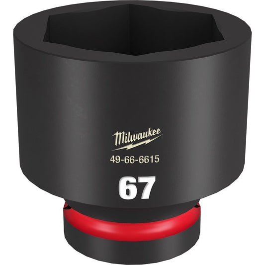 MILWAUKEE SHOCKWAVE 1inch Drive 67mm Standard 6 Point Impact Socket 49666615
