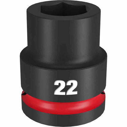 MILWAUKEE SHOCKWAVE 3/4" Drive 22mm Standard 6 Point Impact Socket 49666360