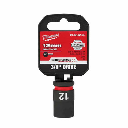 MILWAUKEE SHOCKWAVE 3 8 Drive 12mm Deep 6 Point Impact Socket 49666154