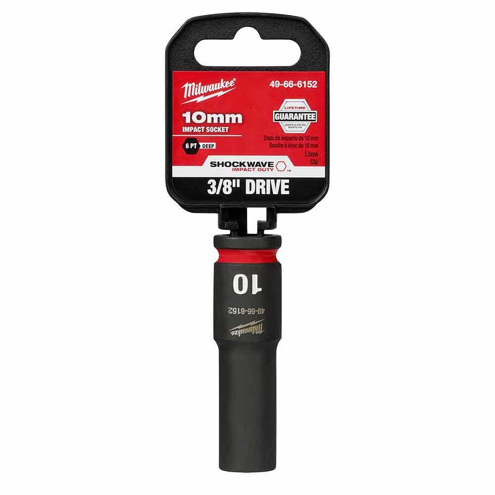 MILWAUKEE SHOCKWAVE 3 8 Drive 10mm Deep 6 Point Impact Socket 49666152