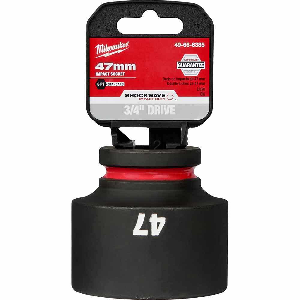 MILWAUKEE SHOCKWAVE 3 4inch Drive 47mm Standard 6 Point Impact Socket 49666385
