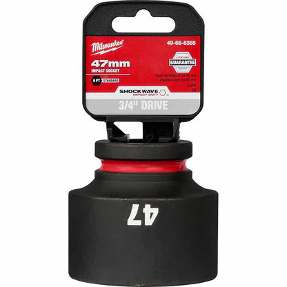 MILWAUKEE SHOCKWAVE 3 4inch Drive 47mm Standard 6 Point Impact Socket 49666385