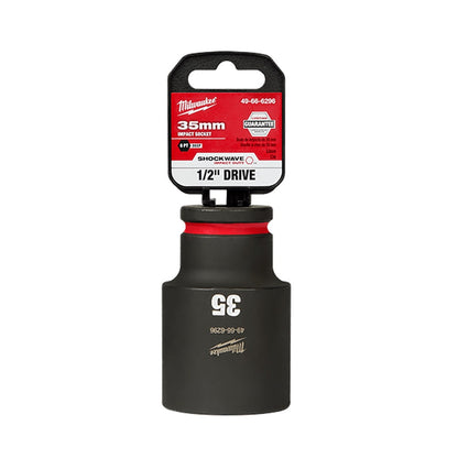 MILWAUKEE SHOCKWAVE 1 2inch Drive 35mm Deep 6 Point Impact Socket 49666296
