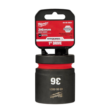 MILWAUKEE SHOCKWAVE 1inch Drive 36mm Standard 6 Point Impact Socket 49666601