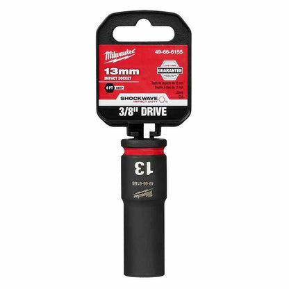 MILWAUKEE SHOCKWAVE 3 8 Drive 13mm Deep 6 Point Impact Socket 49666155