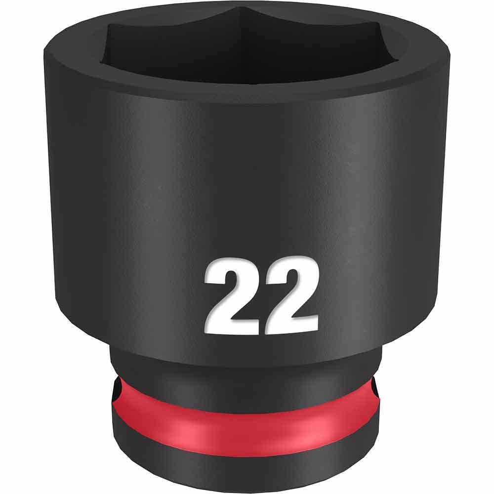 MILWAUKEE SHOCKWAVE 3 8 Drive 22mm Standard 6 Point Impact Socket 49666145