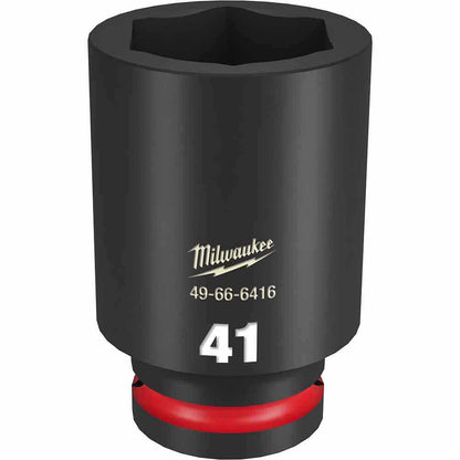 MILWAUKEE SHOCKWAVE 3 4inch Drive 41mm Deep 6 Point Impact Socket 49666416