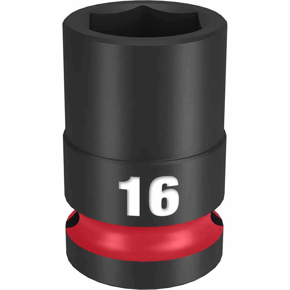 MILWAUKEE SHOCKWAVE 1/2" Drive 16mm Standard 6 Point Impact Socket 49666248