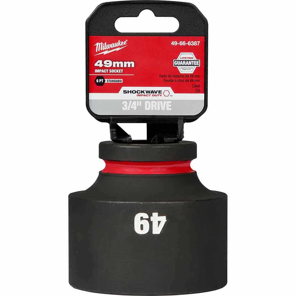 MILWAUKEE SHOCKWAVE 3 4inch Drive 49mm Standard 6 Point Impact Socket 49666387