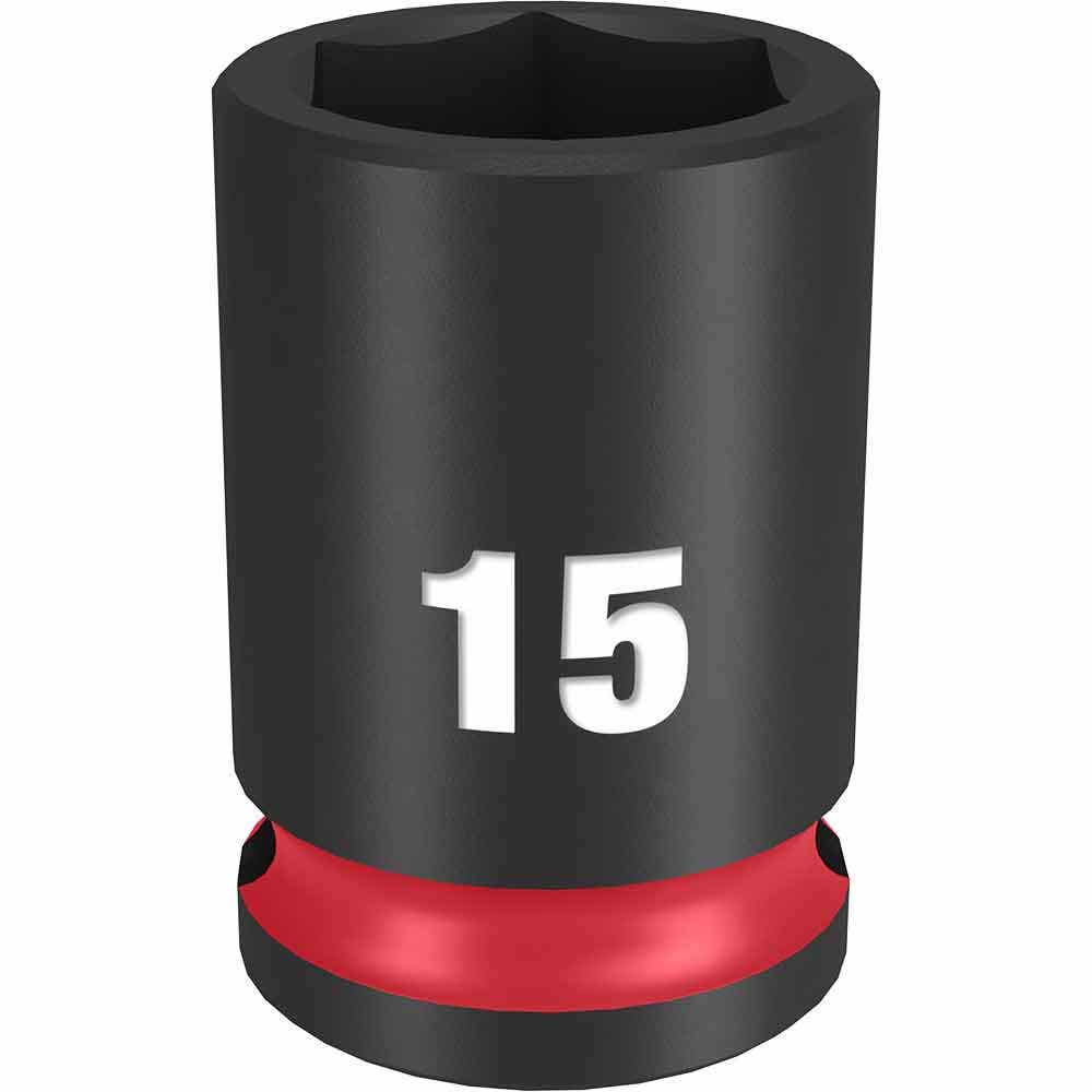 MILWAUKEE SHOCKWAVE 3 8 Drive 15mm Standard 6 Point Impact Socket 49666139