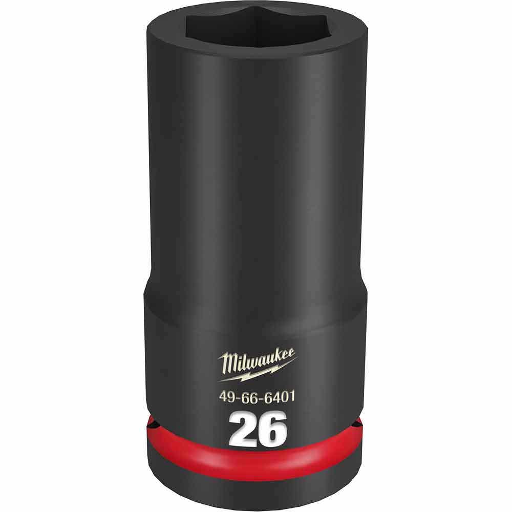 MILWAUKEE SHOCKWAVE 3 4inch Drive 26mm Deep 6 Point Impact Socket 49666401
