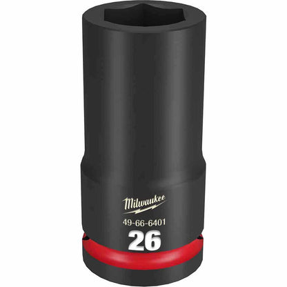 MILWAUKEE SHOCKWAVE 3 4inch Drive 26mm Deep 6 Point Impact Socket 49666401