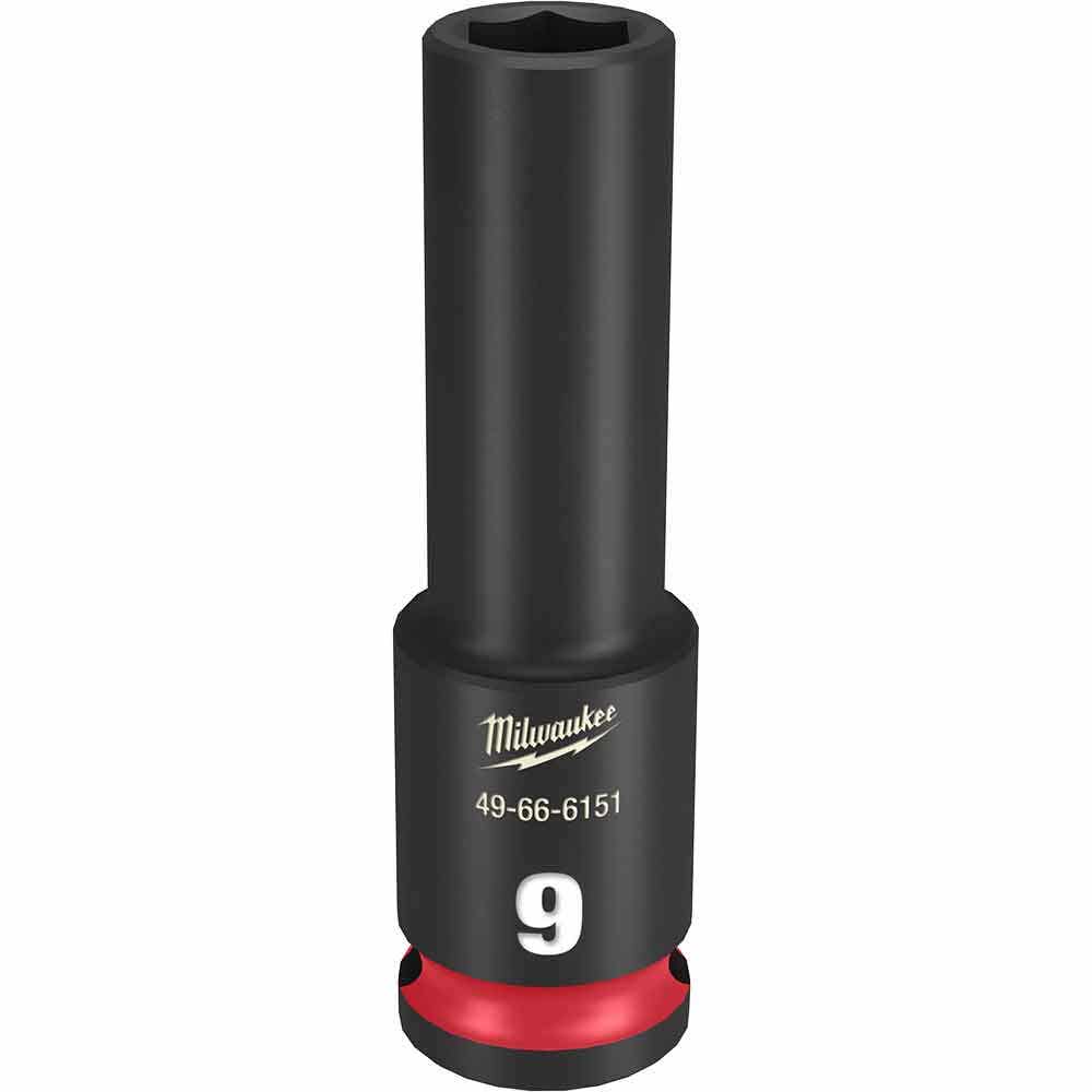 MILWAUKEE SHOCKWAVE 3 8 Drive 9mm Deep 6 Point Impact Socket 49666151