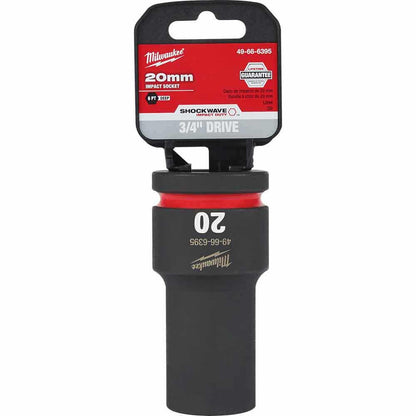 MILWAUKEE SHOCKWAVE 3 4inch Drive 20mm Deep 6 Point Impact Socket 49666395