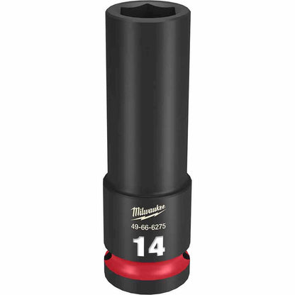 MILWAUKEE SHOCKWAVE 1 2 Drive 14mm Deep 6 Point Impact Socket 49666275