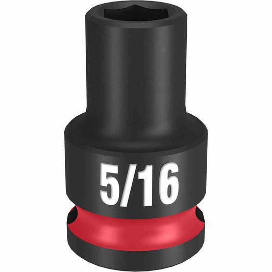 MILWAUKEE SHOCKWAVE 3/8inch Drive 5/16" Standard 6 Point Impact Socket 49666102