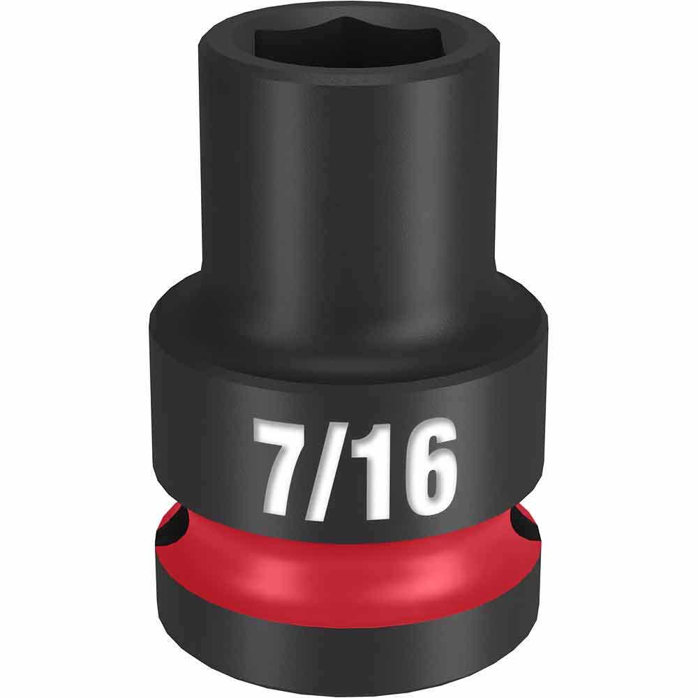 MILWAUKEE SHOCKWAVE 1 2 Drive 7 16 Standard 6 Point Impact Socket 49666201