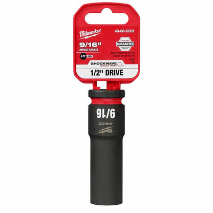 MILWAUKEE SHOCKWAVE 1/2" Drive 9/16" Deep 6 Point Impact Socket 49666223