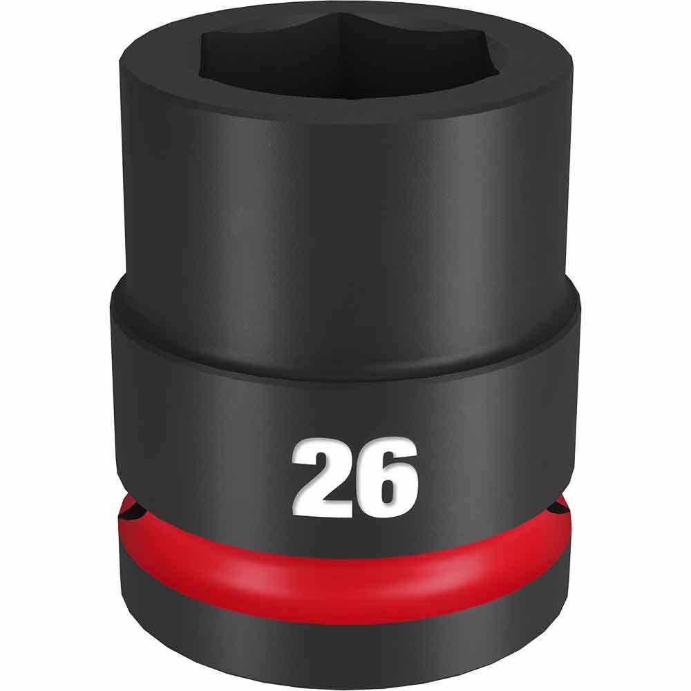 MILWAUKEE SHOCKWAVE 3/4inch Drive 26mm Standard 6 Point Impact Socket 49666364