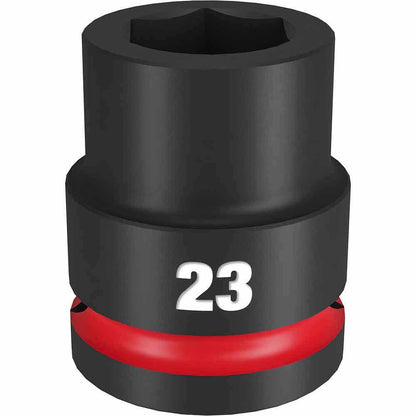 MILWAUKEE SHOCKWAVE 3/4inch Drive 23mm Standard 6 Point Impact Socket 49666361