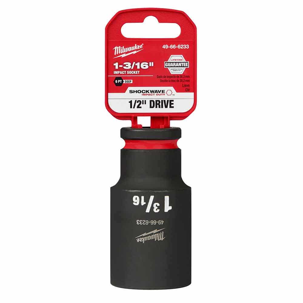 MILWAUKEE SHOCKWAVE 1 2 Drive 1-3 16 Deep 6 Point Impact Socket 49666233