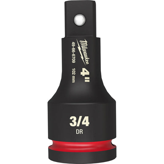 MILWAUKEE SHOCKWAVE 3 4 Drive 102mm (4 ) Impact Socket Extension 49666709