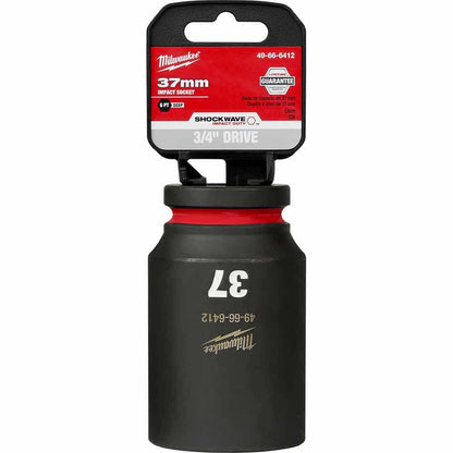 MILWAUKEE SHOCKWAVE 3 4inch Drive 37mm Deep 6 Point Impact Socket 49666412