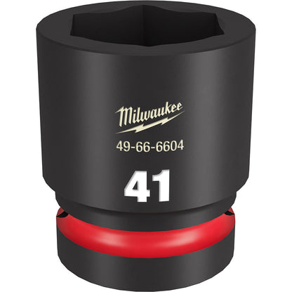 MILWAUKEE SHOCKWAVE 1inch Drive 41mm Standard 6 Point Impact Socket 49666604