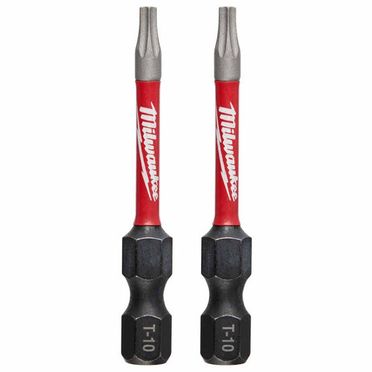 MILWAUKEE SHOCKWAVE Power 50mm (2") Torx T10 Screwdriver Bit - 2 Piece 48324982