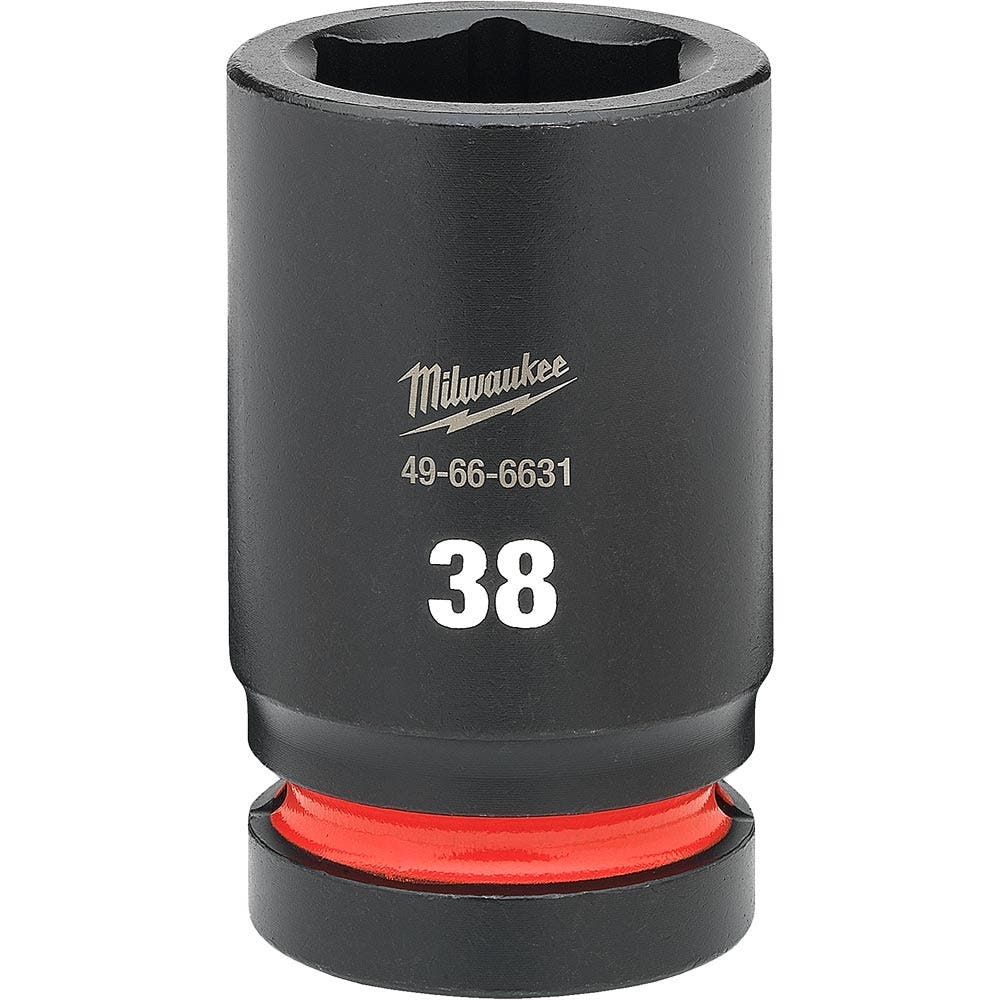 MILWAUKEE SHOCKWAVE 1inch Drive 38mm Deep 6 Point Impact Socket 49666631