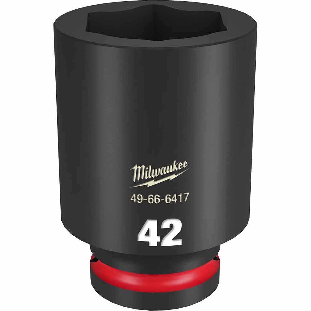 MILWAUKEE SHOCKWAVE 3/4inch Drive 42mm Deep 6 Point Impact Socket 49666417