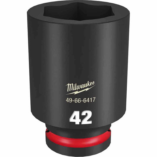 MILWAUKEE SHOCKWAVE 3/4inch Drive 42mm Deep 6 Point Impact Socket 49666417