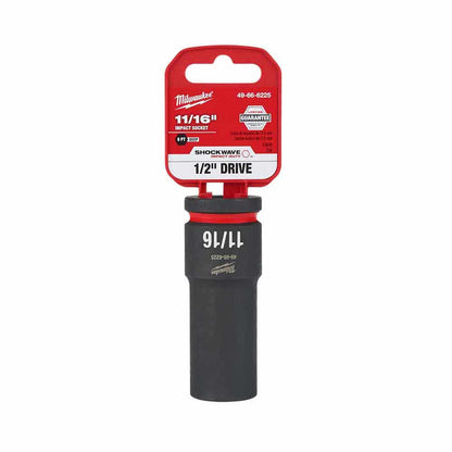 MILWAUKEE SHOCKWAVE 1 2 Drive 11 16 Deep 6 Point Impact Socket 49666225