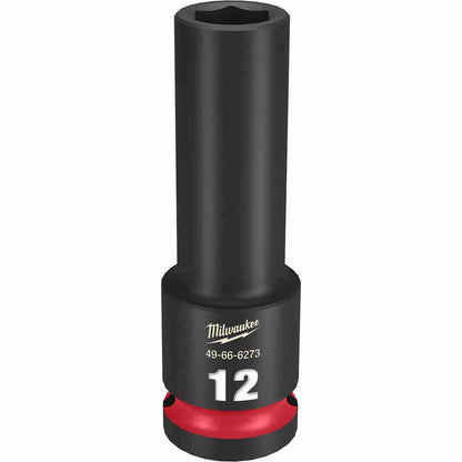 MILWAUKEE SHOCKWAVE 1 2 Drive 12mm Deep 6 Point Impact Socket 49666273