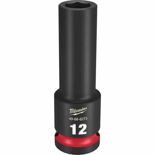 MILWAUKEE SHOCKWAVE 1 2 Drive 12mm Deep 6 Point Impact Socket 49666273