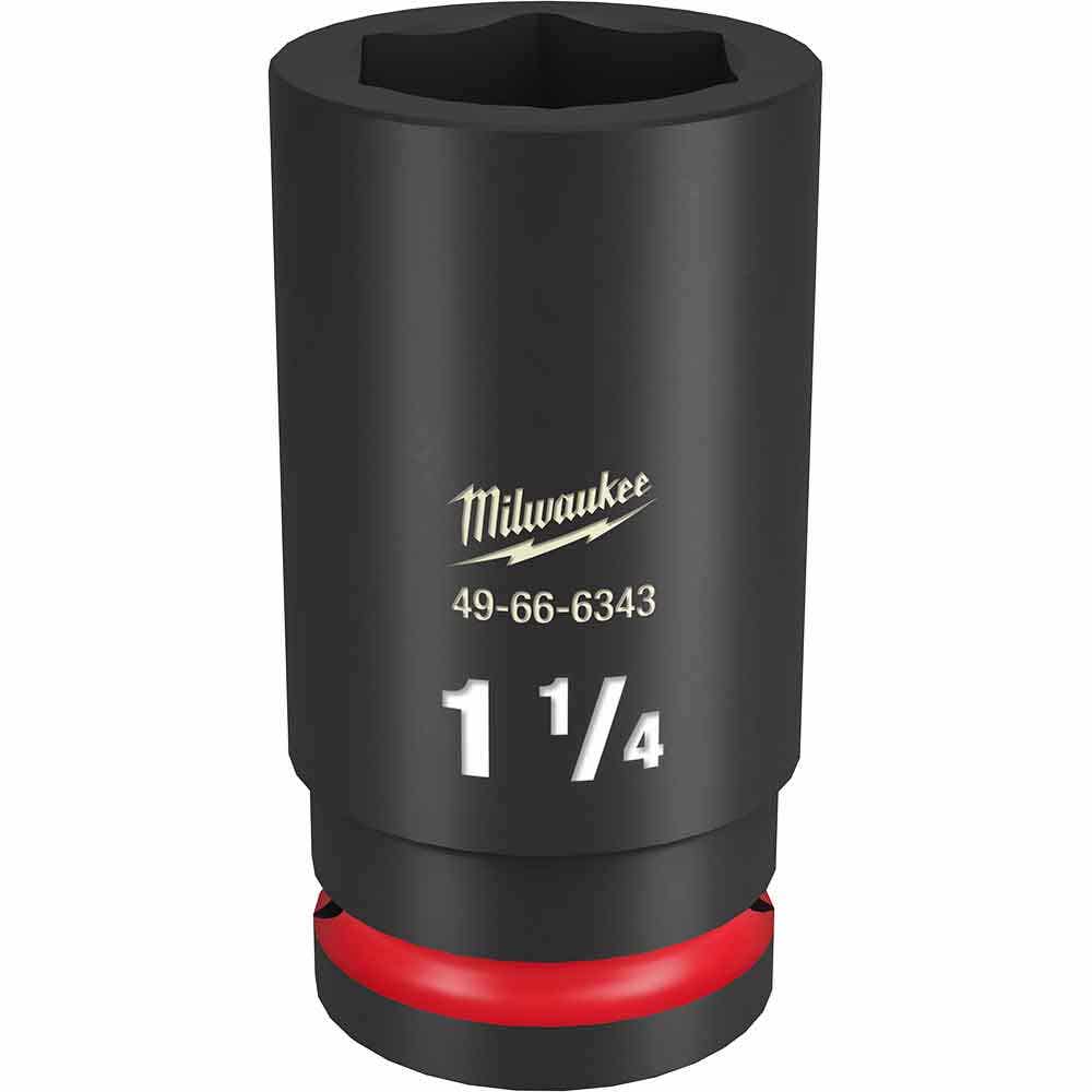 MILWAUKEE SHOCKWAVE 3/4" Drive 1-1/4" Deep 6 Point Impact Socket 49666343