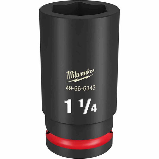 MILWAUKEE SHOCKWAVE 3/4" Drive 1-1/4" Deep 6 Point Impact Socket 49666343