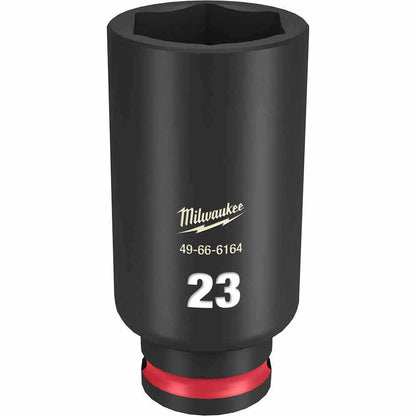 MILWAUKEE SHOCKWAVE 3 8 Drive 23mm Deep 6 Point Impact Socket 49666164