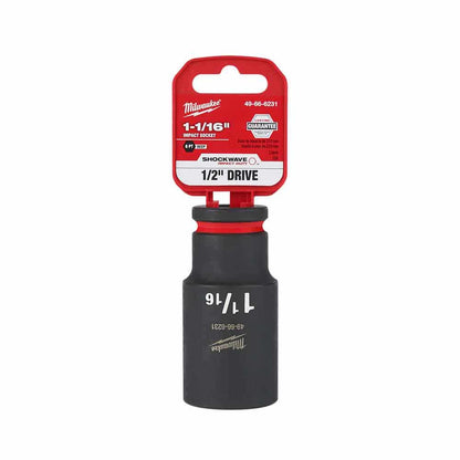 MILWAUKEE SHOCKWAVE 1 2 Drive 1-1 16 Deep 6 Point Impact Socket 49666231