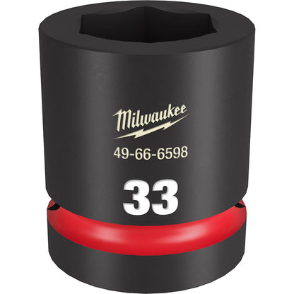 MILWAUKEE SHOCKWAVE 1inch Drive 33mm Standard 6 Point Impact Socket 49666598