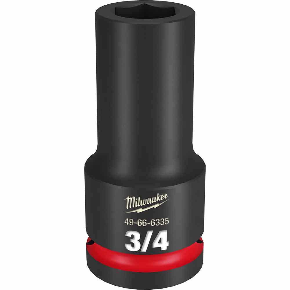 MILWAUKEE SHOCKWAVE 3/4" Drive 3/4" Deep 6 Point Impact Socket 49666335