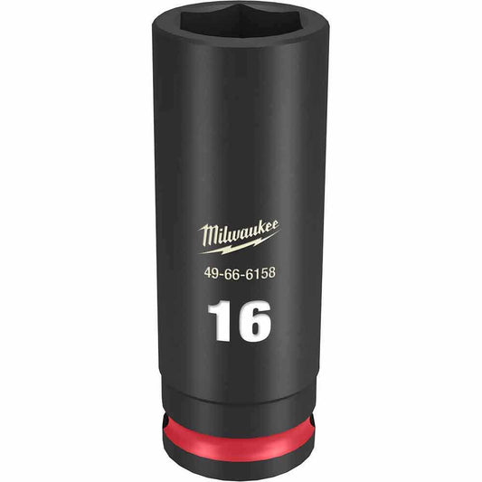 MILWAUKEE SHOCKWAVE 3 8 Drive 16mm Deep 6 Point Impact Socket 49666158