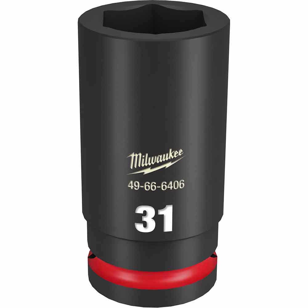 MILWAUKEE SHOCKWAVE 3 4inch Drive 31mm Deep 6 Point Impact Socket 49666406