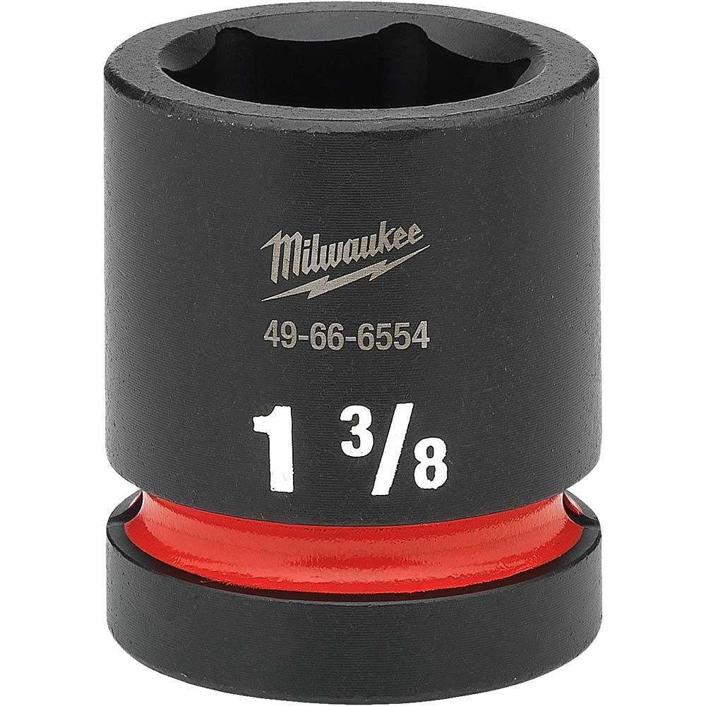 MILWAUKEE SHOCKWAVE 1" Drive 1-3/8" Standard 6 Point Impact Socket 49666554