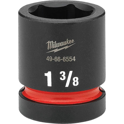 MILWAUKEE SHOCKWAVE 1" Drive 1-3/8" Standard 6 Point Impact Socket 49666554