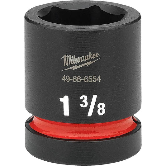 MILWAUKEE SHOCKWAVE 1" Drive 1-3/8" Standard 6 Point Impact Socket 49666554