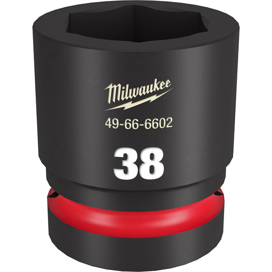 MILWAUKEE SHOCKWAVE 1inch Drive 38mm Standard 6 Point Impact Socket 49666602